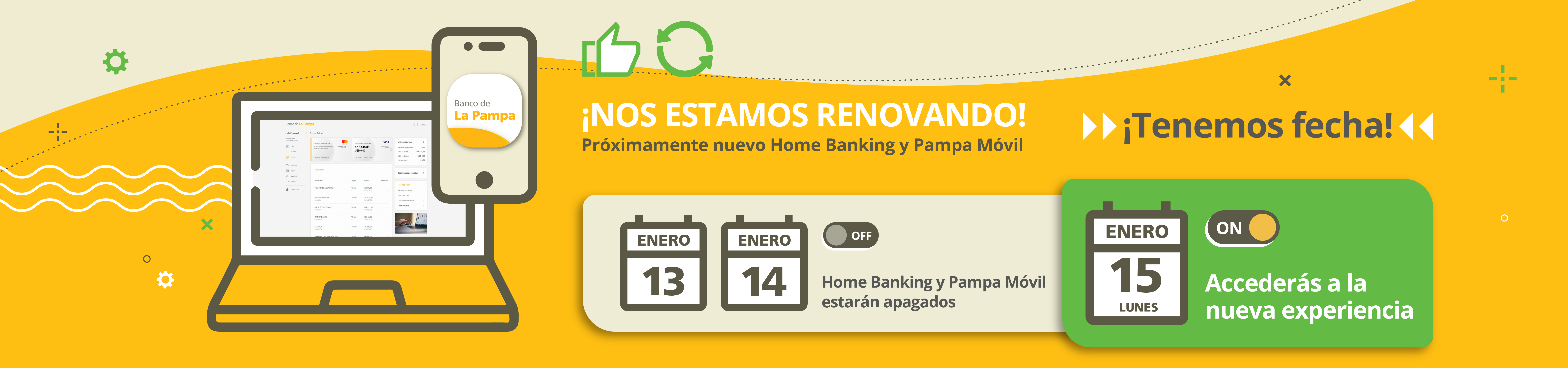 Nuevo Home Banking y Pampa Móvil