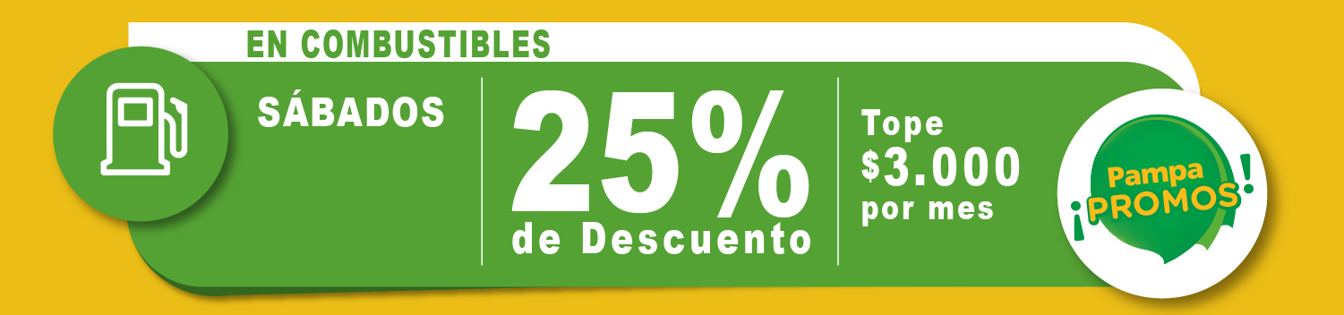 25% de descuento en combustibles