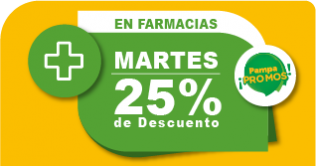 25% de Descuento en Farmacias y Perfumerías
