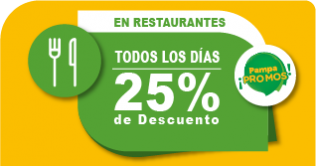 25% de Descuento en Restaurantes